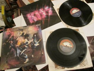 Kiss Alive 2 Lp Solid Vg,  Better Nblp 7020 1975 With Poster Gatefold