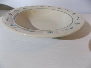 Longaberger Woven Trad Pottery Oval Serving Bowl Heritage Green Usa