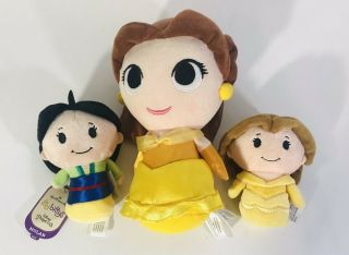 Beauty & The Beast Plush Doll Set Princess Mulan Stuffed Toys Itty Bittys Yellow