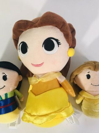 Beauty & the Beast Plush Doll Set Princess Mulan Stuffed Toys Itty Bittys Yellow 3