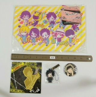 Durarara Izaya Orihara Mini Tote Bag Keychain Pin Badge Metal Book Marker /du17