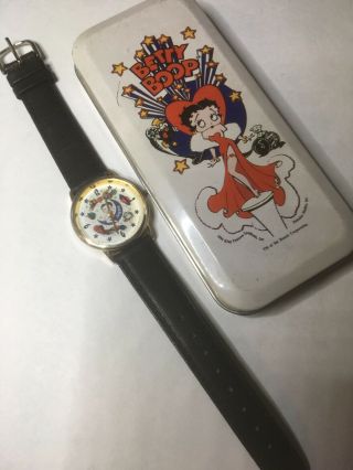 Betty Boop Watch W/ Case - 1994 Edition/leather/34mm/battery&guaranteed