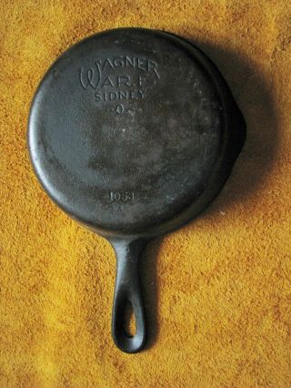 Vintage Wagner Ware Sidney - 0 - 1053 A Cast Iron No.  3 Skillet Frying Pan 6.  5 "