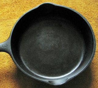 Vintage Wagner Ware Sidney - 0 - 1053 A Cast Iron No.  3 Skillet Frying Pan 6.  5 
