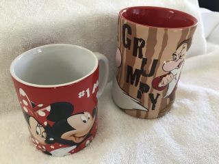 2 Disney Store Grumpy 3D Coffee Mug 1 MOM Mickey Minnie Seven Dwarfs Red Walt 2