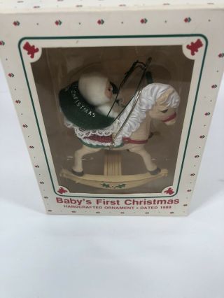 Vintage Hallmark Babies First Christmas Ornament 1988