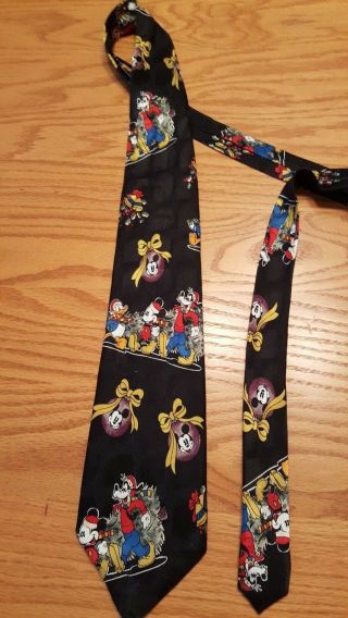 Walt Disney Atlas Design Christmas Tie Featuring Mickey Mouse