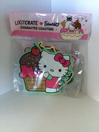 Sanrio Character Coasters,  Loot Crate Exclusive,  Set Of 4,