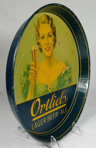 Old Ortlieb ' s Lager Beer Tin Serving Tray Ortlieb Brewing Co.  Philadelphia PA 2