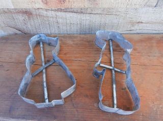 Vintage Tin Cookie Cutters Amish Man & Woman Large 6 "
