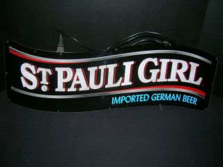 Gently Saint Pauli Girl Electronic Light Up Beer Sign For Bar Or Man Cave