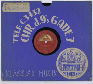 78 Rpm Glenn Miller In The Mood / Out Of.  Danish 1940 His Master 
