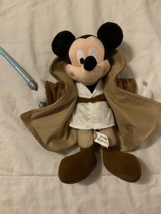 Disney Land Walt Disney Mickey Mouse Jedi Plush Stuffed Animal Disney Star Wars