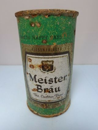 Meister Brau " Happy Days " Golf Flat Top Beer Can 98 - 21 Peter Hand Chicago Il