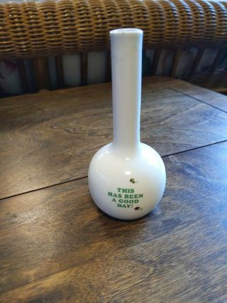 Vintage Snoopy Peanuts Woodstock Bud Vase - This Has Been A Good Day 1965 2