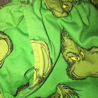 Dr.  Suess Grinch Christmas Comfort Lounge Pants PJ’s Men’s Size L Green EUC Fun 3
