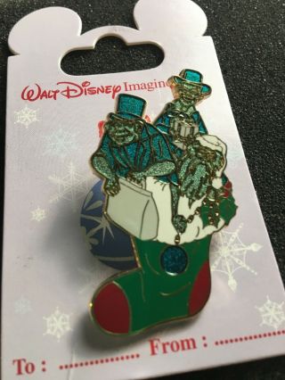 Disney Pin Wdi Holiday Release Haunted Mansion Ghosts Christmas Stocking Le 300