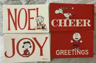Vintage Hallmark Peanuts Chest Of Christmas 25 Cards Box Charles Schulz Rare