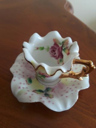 Miniature Teacup And Saucer Made In Occupied Japan