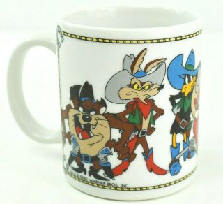 Linyi 1992 Looney Tunes Western Coffee Mug Bugs Bunny Taz Daffy Duck Sylvester