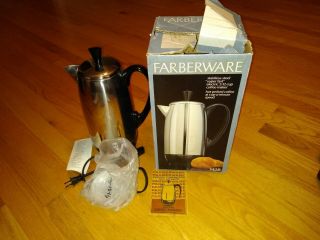 Vintage Farberware 2 - 12 Cup Percolator Minimal Use 142b