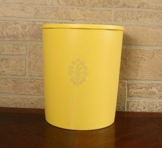 Vintage Tupperware Yellow Servalier Canister 1339 - 6 No Lid 10 " T X 9 " Inches W