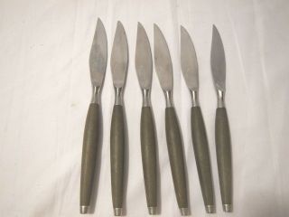 Set Of 6 Vintage Top Flite Japan Stanley Roberts Sr Steak Knives Stainless Knife