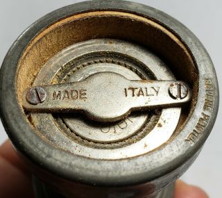 Vintage Italy Revere Pewter Salt Shaker & Pepper Grinder To Usa
