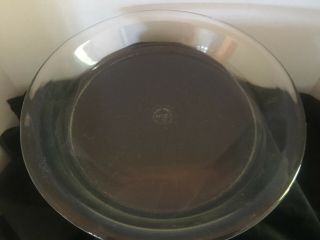 Vintage Pyrex Clear Glass 10 " Flat Rimmed Pie Plate