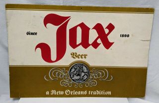 Large Jax Beer Cardboard Sign From The Mid 1960 