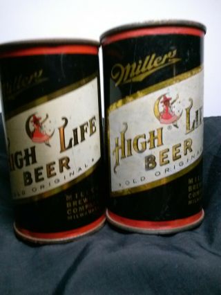 Miller High Life Beer 12 Oz Flat Tops Milwaukee,  Wisconsin