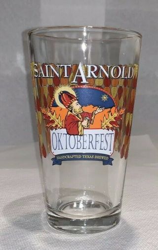 Saint Arnold Brewing Company Oktoberfest Pint Beer Glass Houston Tx Brewery