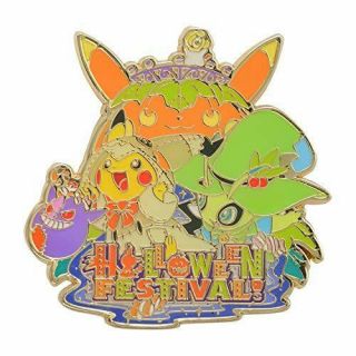 Pokemon Center Logo Pins Halloween Festival Pikachu Celebi
