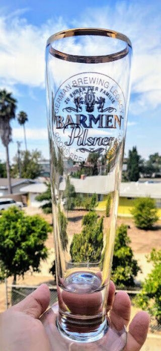 Coors Barmen Pilsner Beer Glass 0.  3 L " German Brewing Legacy " 9.  5 "