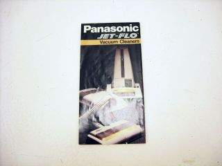 Vintage Panasonic Jet - Flo Vacuum Cleaner Mini Brochure Spec Sheet