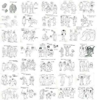 Scooby Doo Where Are You? Model Sheet Shower Curtain Villains Ghosts 60 X72