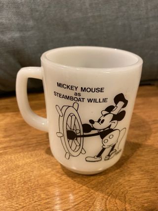 Anchor Hocking Pepsi Mickey Mouse 1928 Steamboat Willie Mug Walt Disney