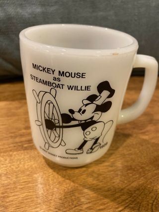 Anchor Hocking Pepsi Mickey Mouse 1928 Steamboat Willie Mug Walt Disney 3