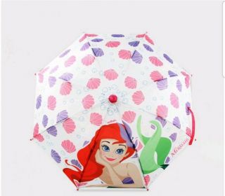 Girls Ariel Stick Umbrella,  White,  The Little Mermaid Disney Princess Store