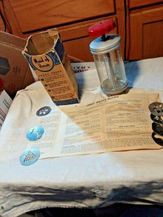 Maid Of Honor Cookie Press - 1948 - Recipes & Instructions.  Sears Roebuck