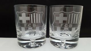 Fc Barcelona Whisky Glasses 2 X 250 Ml.