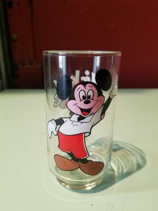 Vintage Mickey Mouse Club (promo) Souvenir Drinking Glass About 5 1/4 " Tall