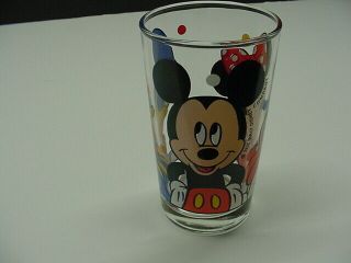 Vtg Mickey Mouse Minnie Mouse & Donald Duck 4oz Walt Disney Drinking Juice Glass