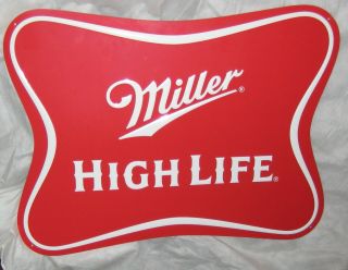 Miller High Life Large Tin Metal Beer Bar Sign Classic Logo Den Cave 23 - 1/2 "