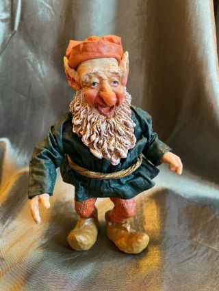Clothtique By Possible Dreams Vintage Elf Gnome Santa’s Helper Christmas 6.  5 " T