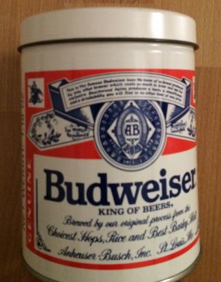 Vintage 1987 Anheuser - Busch Budweiser Collectible Keepsake Tin Beer Memorabilia