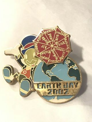 Disney Limited Edition Official Trading Pin Jiminy Cricket Earth Day