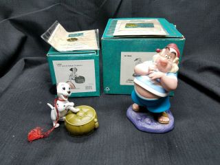 Wdcc 1995 Disney Peter Pan Mr.  Smee And Dalmatian Lucky Ornament W Boxes &