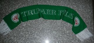 Nwot Trumer Pils Austria Pilsner Beer Logo Green Knit Winter Scarf