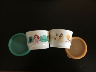 Tupperware Snack Cups Disney Princess Ariel The Little Mermaid And Belle Beauty